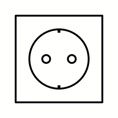 Eşsiz Soket Ii Vektör Satır Simgesi