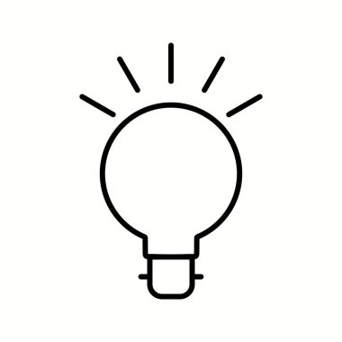 Eşsiz Ampul Vektör Satırı Simgesi