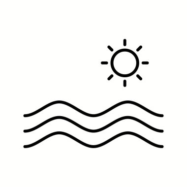 Eşsiz Hidroelektrik Vektör Hattı Simgesi