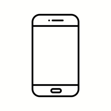 Benzersiz Mobil Vektör Satır Simgesi