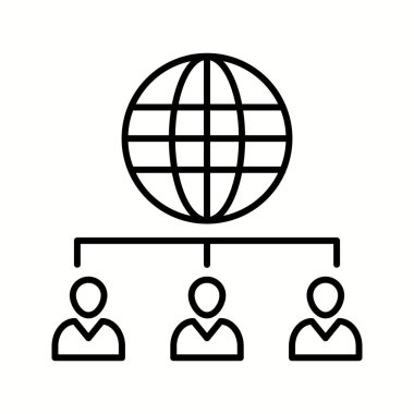 Eşsiz Web İstemcisi Sunucu Vektör Satır Simgesi