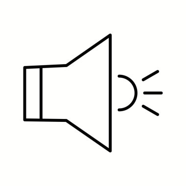 Benzersiz Hoparlör Vektör Satırı Simgesi