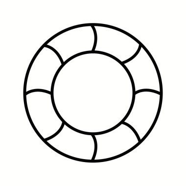 Benzersiz Yüzme Tekerleği Vektör Çizgisi Simgesi