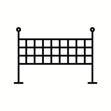 Eşsiz Volly Topu Vektör Satır Simgesi