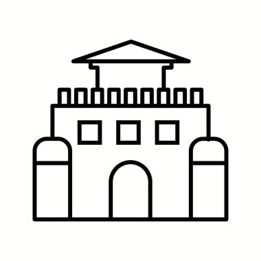 Eşsiz Sandcastle Vektör Satırı Simgesi