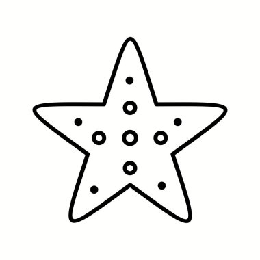 Eşsiz Denizyıldızı Vektör Satırı Simgesi