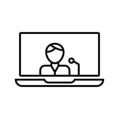 Eşsiz Çevrimiçi Haber Vektörü Satırı Simgesi