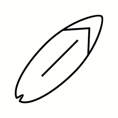 Eşsiz Sörf Tahtası Vektör Satırı Simgesi