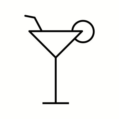 Eşsiz Kokteyl Vektör Satırı Simgesi