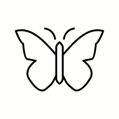 Eşsiz Kelebek Vektör Satırı Simgesi