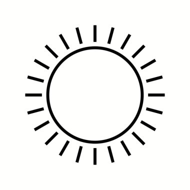 Eşsiz Güneş Vektör Çizgisi Simgesi