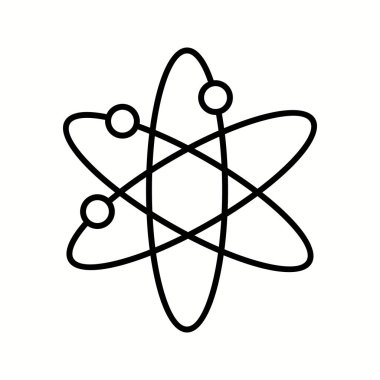 Eşsiz Atom Yapısı Vektör Satır Simgesi