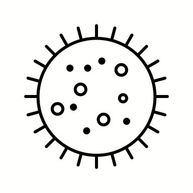 Slayt Vektör Satırı Simgesinde Eşsiz Bakteri