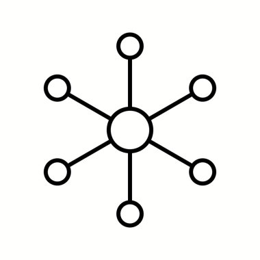 Benzersiz Moleküler Yapı Ii Vektör Satır Simgesi