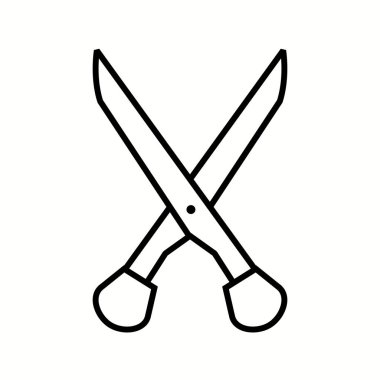 Eşsiz Makas Vektör Satır Simgesi