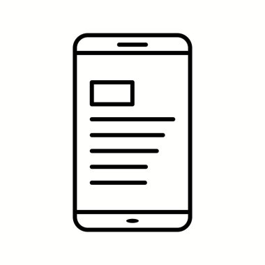 Eşsiz Çevrimiçi Gazete Vektör Satırı Simgesi