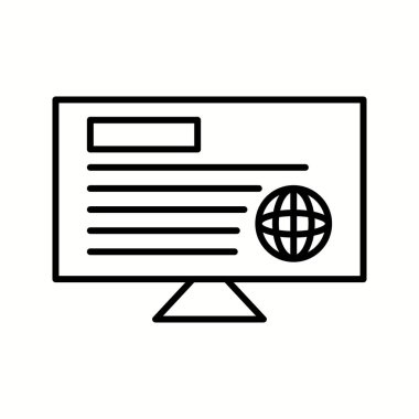 Eşsiz Okuma Haberleri Çevrimiçi Vektör Satır Simgesi