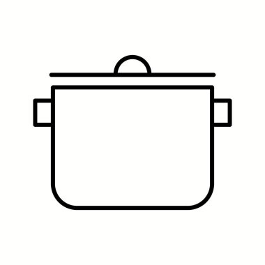 Eşsiz Pişirme Tenceresi Vektör Satırı Simgesi