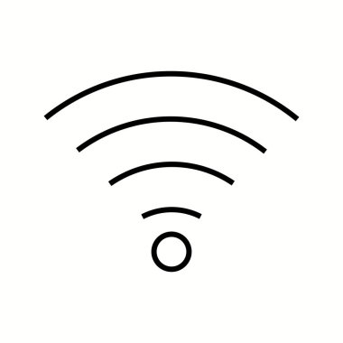 Eşsiz Wiifi Vektör Satır Simgesi