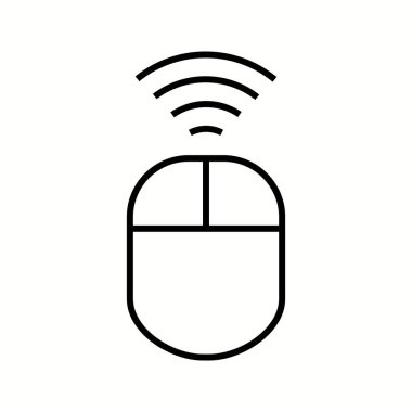 Eşsiz Kablosuz Girdi Aygıt Vektör Satır Simgesi