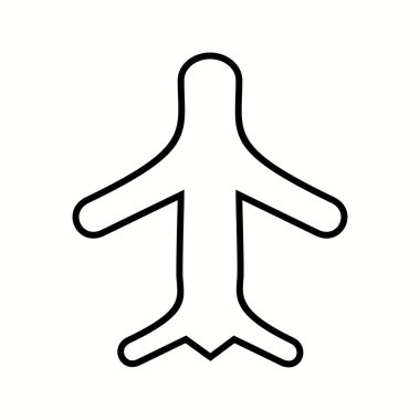 Eşsiz Uçak Modu Vektör Satır Simgesi