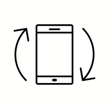 Benzersiz Otomatik Döndürme Vektör Satırı Simgesi