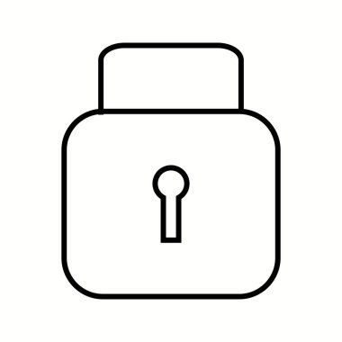 Eşsiz Güvenlik Vektör Satırı Simgesi