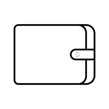 Eşsiz Cüzdan Vektör Satır Simgesi