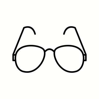 Eşsiz Okuma Gözlüğü Vektör Satırı Simgesi