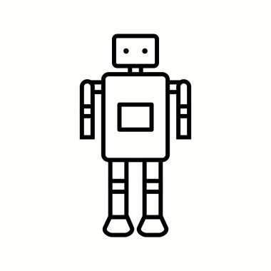 Benzersiz Robot I Vektör Satır Simgesi
