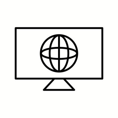 Eşsiz Küresel Haber Vektör Satırı Simgesi