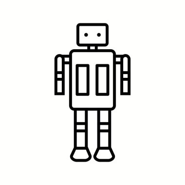 Benzersiz Robot II Vektör Satır Simgesi
