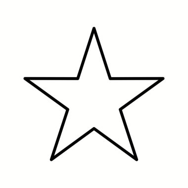 Eşsiz Yıldız Vektör Satırı Simgesi