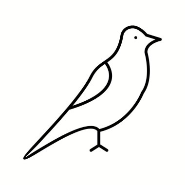 Eşsiz Kuş Vektör Satırı Simgesi