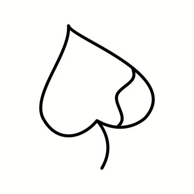 Eşsiz Kırık Yaprak Vektör Satırı Simgesi