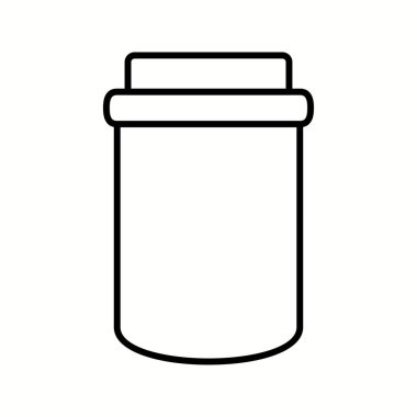 Benzersiz Jam Şişe Vektör Satırı Simgesi