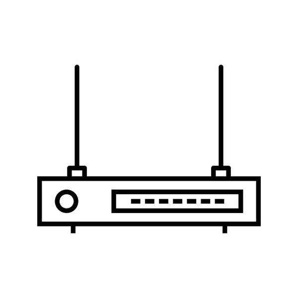 Unieke Wifi Router Vector Line Icon — Stockvector