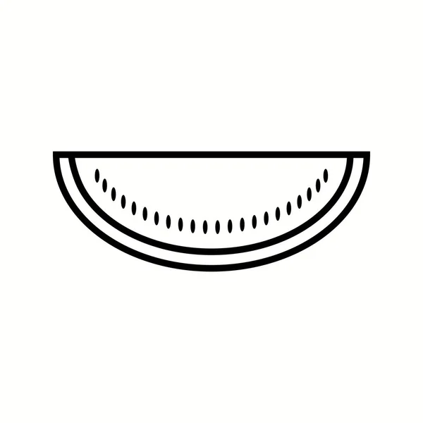 Einzigartiges Wassermelonen Vector Line Icon — Stockvektor