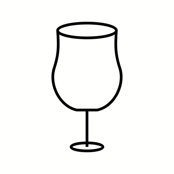 Icône unique de ligne de vecteur de cocktail — Image vectorielle