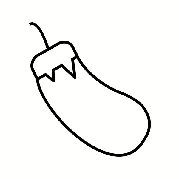 Egyedülálló Eggplant Vector Line ikon — Stock Vector