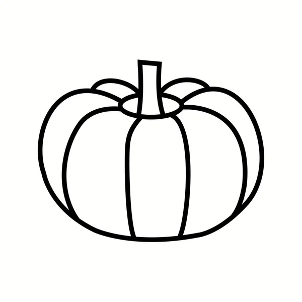 Einzigartiges Pumpkin Vector Line Icon — Stockvektor