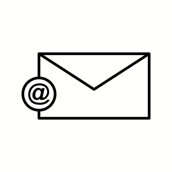 Icono de línea vectorial de correo electrónico único — Archivo Imágenes Vectoriales