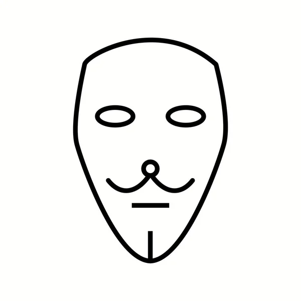 Икона векторной линии "Уникальные две маски" — стоковый вектор