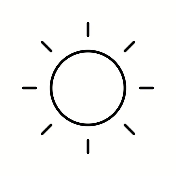 Икона векторной линии Солнца II — стоковый вектор