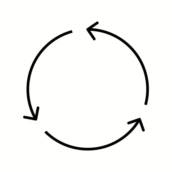 Icône de ligne vectorielle de recyclage unique — Image vectorielle