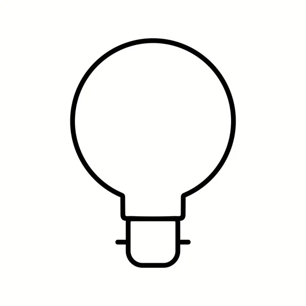 Ícone único da linha do vetor da lâmpada II — Vetor de Stock