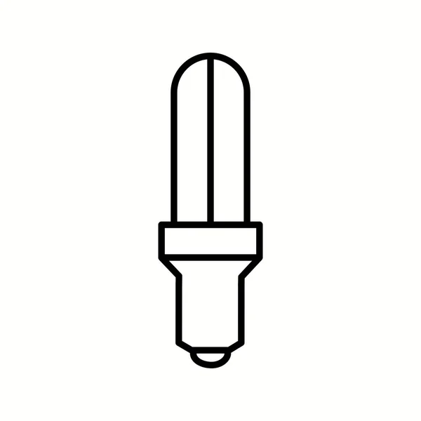Икона "Векторная линия энергосберегающей лампочки" — стоковый вектор