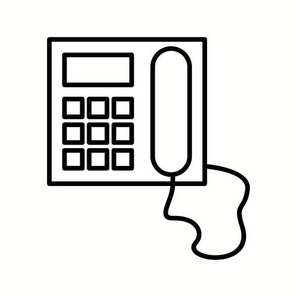 Unique Telephone Vector Line Icon — Stock Vector