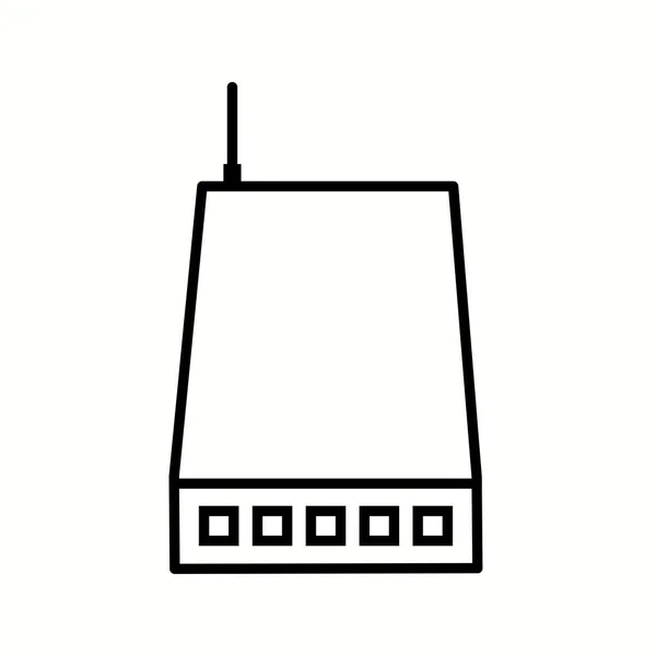 Icono único de la línea de vectores del interruptor de red — Vector de stock