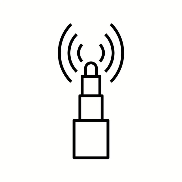 Unieke I Beacon Vector Line Pictogram — Stockvector